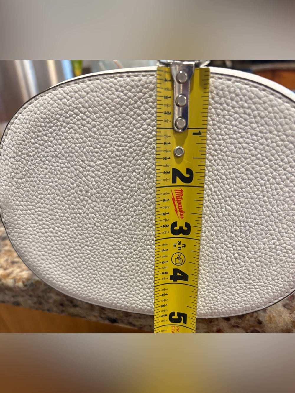 White Gold Chain-Handle Bucket Bag - Picture 10 of 10